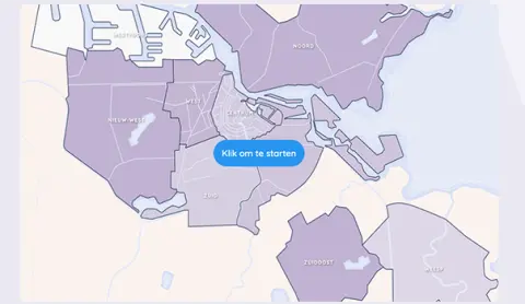 Interactieve kaart online bij Amsterdam Vitaal & Gezond
