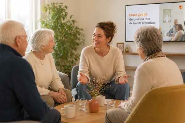 AI-gegenereerde afbeelding - gesprek met ouderen
